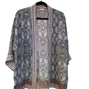 Max Studio Paisley Print Kimono
